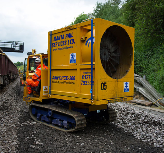 man operated tunnel fan